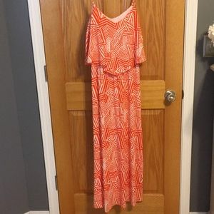 Orange and white Maxi
